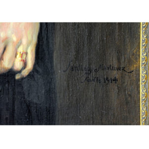 SANTIAGO MARTÍNEZ MARTÍN. Óleo sobre lienzo. "Andaluza".