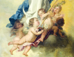 Seguidor de MURILLO. Óleo sobre lienzo. ""Inmaculada"