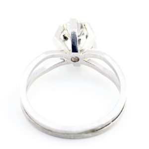 Solitario de Oro Blanco de 18k con Diamante Natural talla Brillante de 0,51 ct. (L-SI1). Certificado IGE.