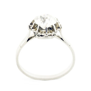 Solitario en Oro Blanco de 18k, con Diamante talla Brillante Antigua Europea de 1,64 ct. (K/SI2)