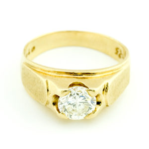 Solitario en Oro de 18k, con Diamante Talla Brillante de 1,21 ct. (Certificado IGE) K/VS2
