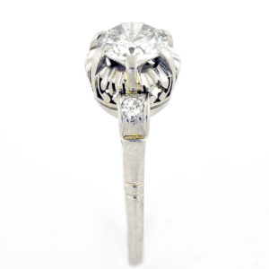 Solitario en Oro de 18k. Diamante Natural talla Brillante de 1,25 ct. Color, I. Claridad, SI1-SI2. - Tamaño: 17,25 mm.