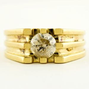 Solitario en Oro de 18k. Diamante Talla Brillante de 1,14 ct. O-R/SI2. 12,48 gr.