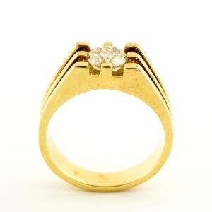 Solitario en Oro de 18k. Diamante Talla Brillante de 1,14 ct. O-R/SI2. 12,48 gr.
