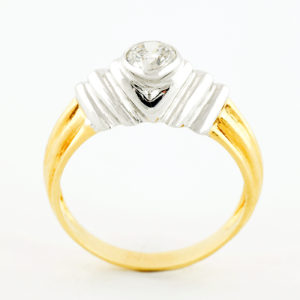 Sortija en oro de 18k con Diamante Natural talla Brillante de 0,25 ct.