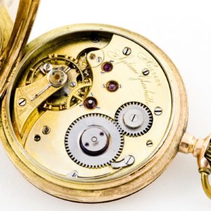 SYSTEME GLASHÜTTE (Alemania). Reloj de bolsillo para caballero, saboneta y remontoir. Ca. 1880.