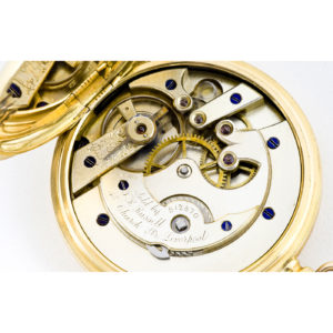 T.R. Russell (Liverpol). Reloj de bolsillo saboneta. Circa, 1890.