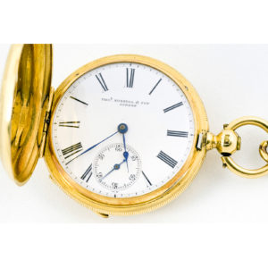 THOMAS RUSSELL. London. Reloj de bolsillo y colgar, saboneta. Oro de 18k. Ca.,1870-80.