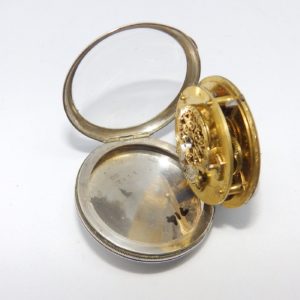 VAUCHER ET FRERES. (Baillie, pág. 325). Reloj de Bolsillo, lepine, Verge Fuseé (Catalino). Plata de Ley. Fleurier, Francia. Ca. 1800.
