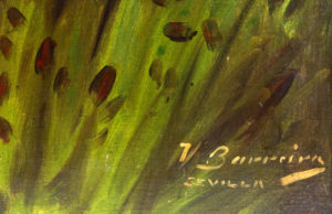 VICENTE BARREIRA. Óleo sobre lienzo. ""Retrato de Dama"