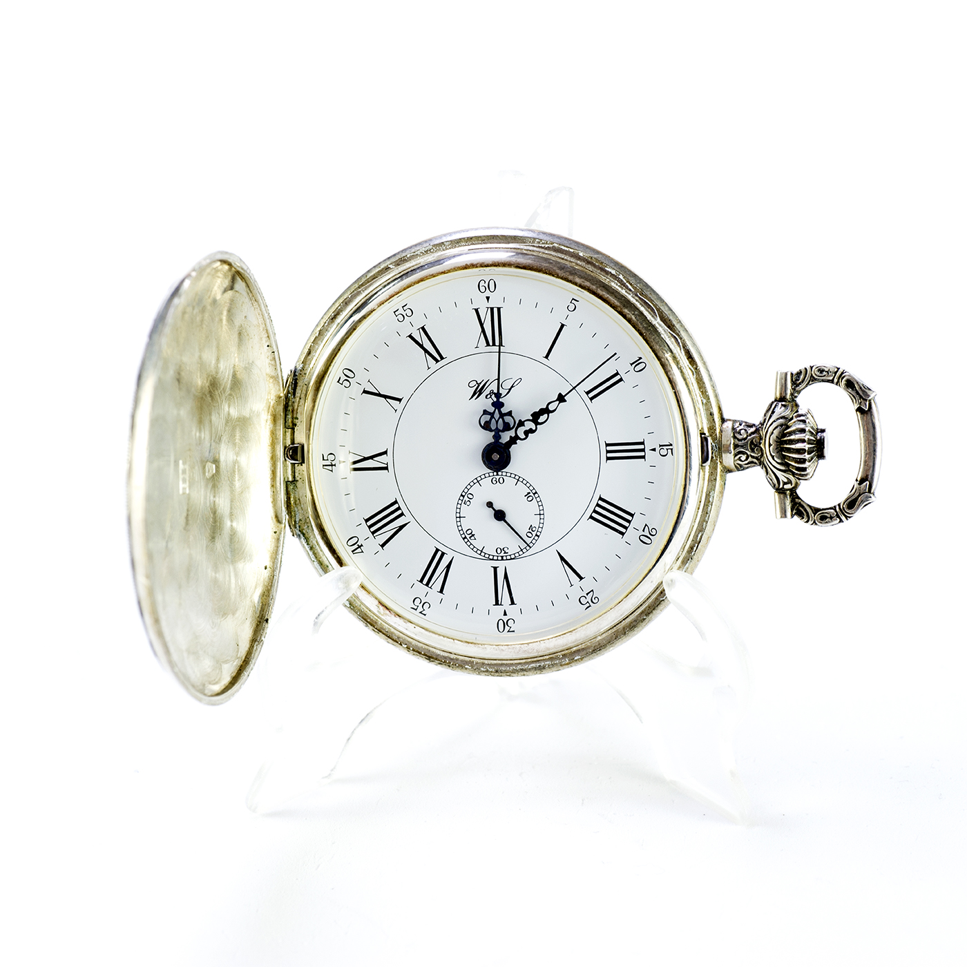 W&S. Reloj de Bolsillo, saboneta y remontoir. Siglo XX. W&S. Reloj de Bolsillo, saboneta y remontoir. Siglo XX.