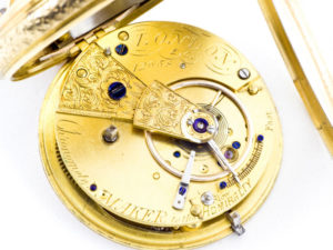 William Bent (Londres). Reloj de Bolsillo, Lepine, Half Fusee (semicatalino). Londres, 1871.