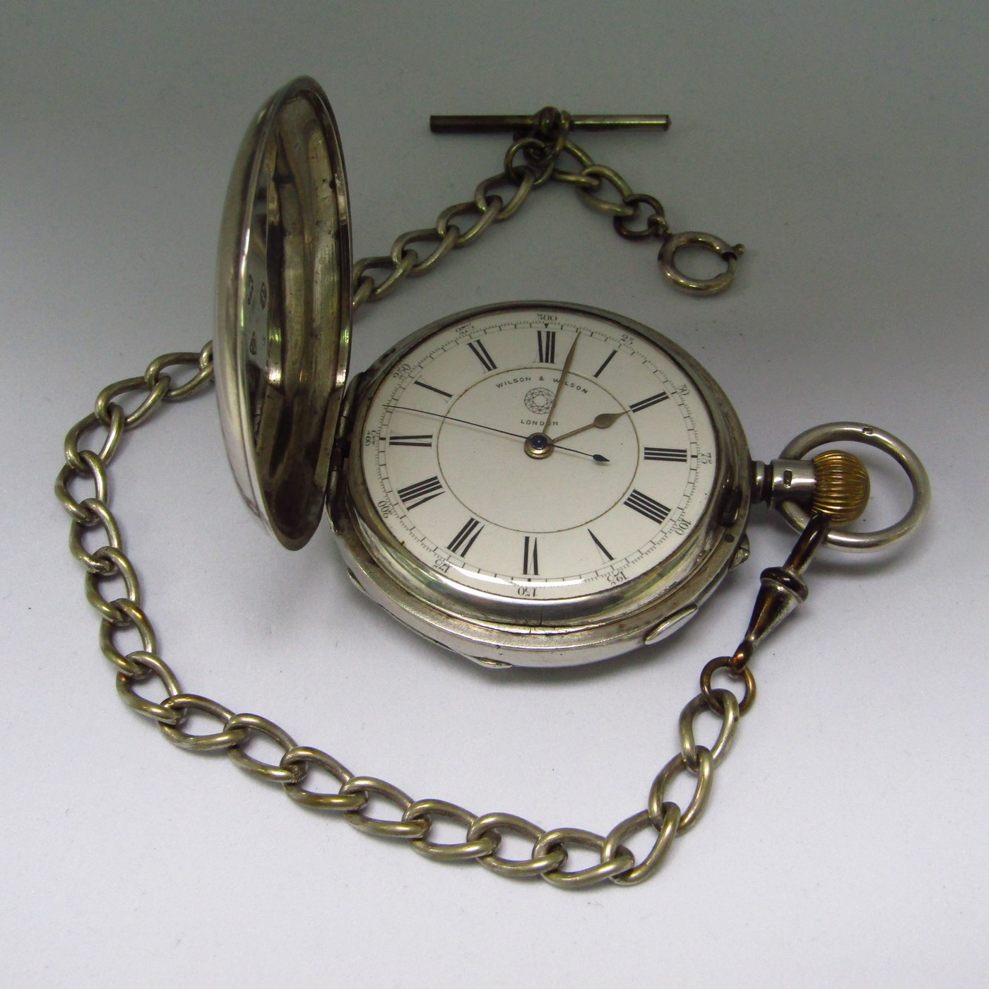 Wilson And Wilson (Londres). Reloj Cronómetro de Bolsillo, saboneta y Remontoir. Año 1898.