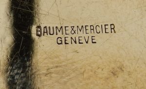 BAUME AND MERCIER. Reloj Cronógrafo de pulsera. Ca. 1945.