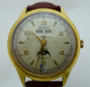 Contex UBG - Reloj Calendario con Fases Lunares, de caballero - Circa 1950