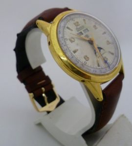 Contex UBG - Reloj Calendario con Fases Lunares, de caballero - Circa 1950