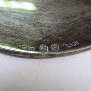 ORIOL. Fuente Oval en Plata. España, siglo XX.