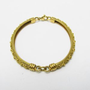 Brazalete Articulado artesanal en Oro de 18k. Longitud: 18 cm. Peso: 19 gr.