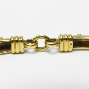 Brazalete Articulado artesanal en Oro de 18k. Longitud: 18 cm. Peso: 19 gr.