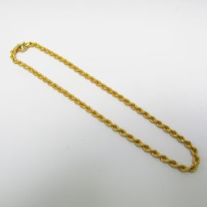 Cadena tipo cordón en Oro mate de 18k. 20,24 gr.