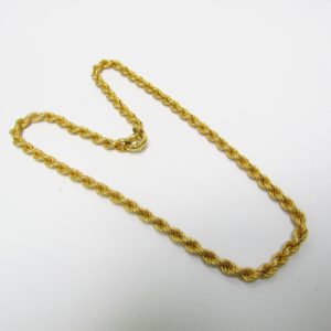 Cadena tipo cordón en Oro mate de 18k. 20,24 gr.