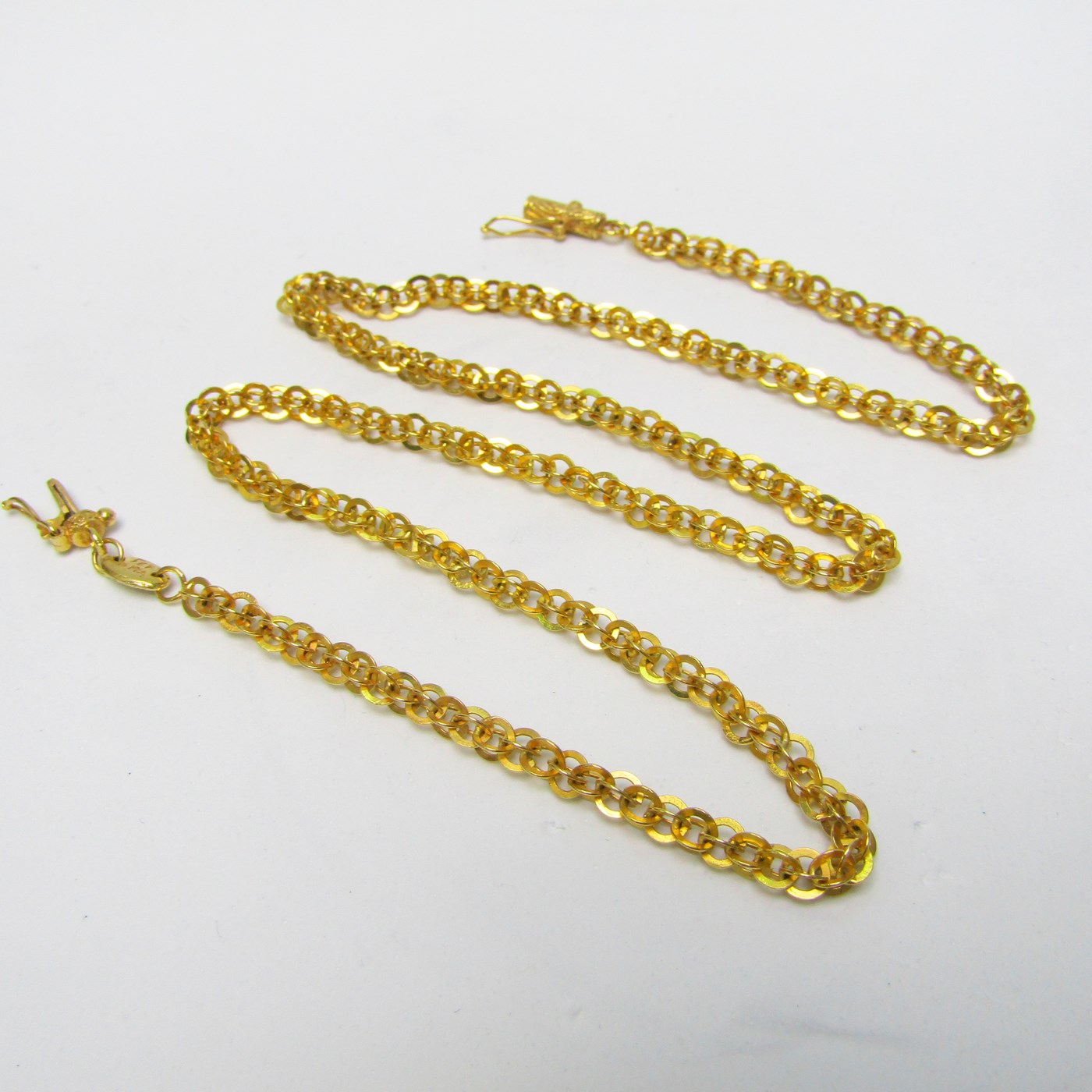 Consejo distorsión encanto Necklace - Chain with interlocking links in 18k Gold. 19,40 GR. Figaro  Auctions