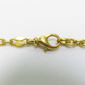 Collar en Oro Amarillo de 18k visto y matizado con eslabones intercalados. Peso 22,70 gr.