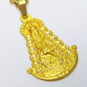 Collar tipo Cartier en Oro de 18k con Medalla de la Vírgen del Rocío.