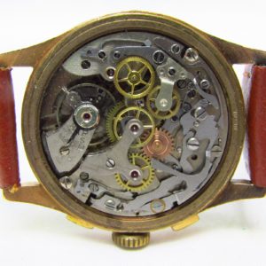 CRONOGRAPHE SUISSE. Reloj Cronógrafo de pulsera para caballero. Oro 18k. Suiza, Ca. 1950