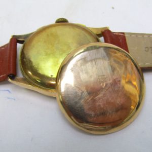 CRONOGRAPHE SUISSE. Reloj Cronógrafo de pulsera para caballero. Oro 18k. Suiza, Ca. 1950