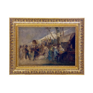 JOSÉ MORENO CARBONERO. Óleo sobre lienzo. "La Feria"