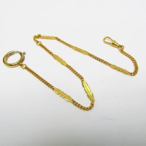 Leontina antigua. Terminal cadena para reloj de bolsillo. Oro 18k. Peso: 13,78 gr.