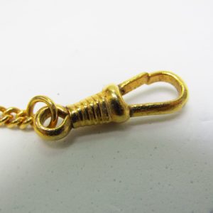 Leontina antigua. Terminal cadena para reloj de bolsillo. Oro 18k. Peso: 13,78 gr.