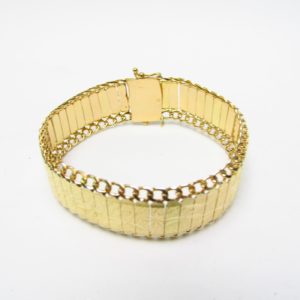 Pulsera articula en Oro Amarillo Brillo-Mate de 18k. 30,40 gr.