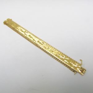 Pulsera articula en Oro Amarillo Brillo-Mate de 18k. 30,40 gr.