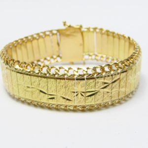 Pulsera articula en Oro Amarillo Brillo-Mate de 18k. 30,40 gr.
