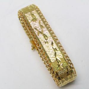Pulsera articula en Oro Amarillo Brillo-Mate de 18k. 30,40 gr.