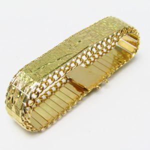 Pulsera articula en Oro Amarillo Brillo-Mate de 18k. 30,40 gr.