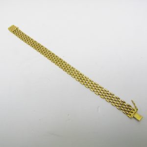Pulsera Articulada de Oro Amarillo de 18k con eslabones en forma de malla. 25,60 gr.
