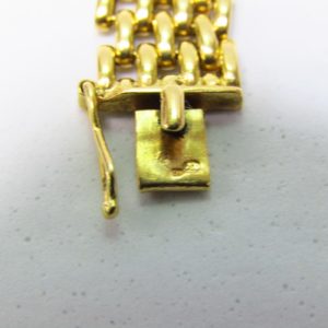 Pulsera Articulada de Oro Amarillo de 18k con eslabones en forma de malla. 25,60 gr.