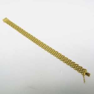 Pulsera Articulada de Oro Amarillo de 18k con eslabones en forma de malla. 25,60 gr.