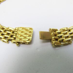 Pulsera Articulada de Oro Amarillo de 18k con eslabones en forma de malla. 25,60 gr.
