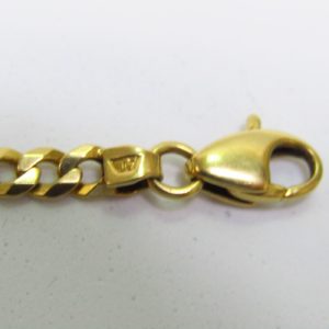 Pulsera Barbada de Oro Amarillo de 18k. con apliques a disposición.
