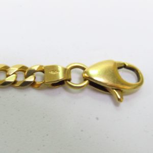 Pulsera Barbada de Oro Amarillo de 18k. con apliques a disposición.