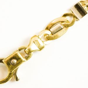 Pulsera Barbada en Oro Bicolor de 18k.