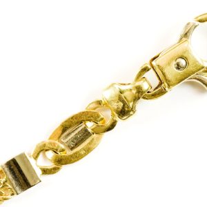 Pulsera Barbada en Oro Bicolor de 18k.