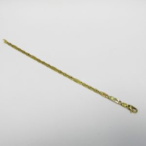Pulsera barbada en Oro Tricolor. 18k.