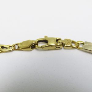 Pulsera barbada en Oro Tricolor. 18k.