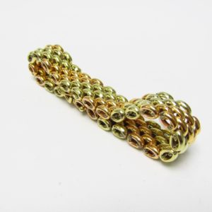Pulsera Bicolor de eslabones alternos en Oro Amarillo y Oro Rosa de 18K. 30,10 gr.
