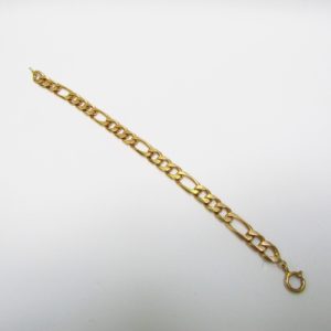 Pulsera de Oro Amarillo 18k. con eslabones tipo Cartier de gran tamaño.